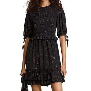 ALLSAINTS Jaya Heligan Smocked Dress